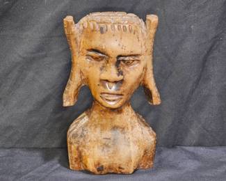Hand Carved Wooden African Art Statuette