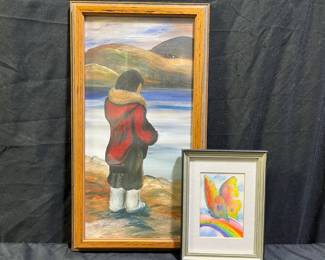 Signed Willie '78 & Unsigned Pencil Drawing