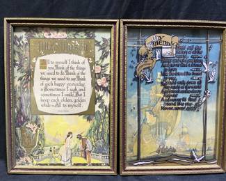 VTG Framed McEvoy & Nesbit Poems