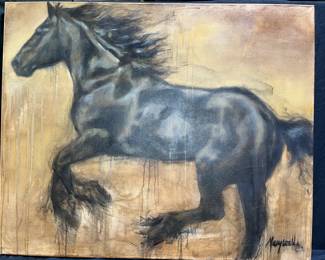 Original Painting by Mary Leslie Black Horse
