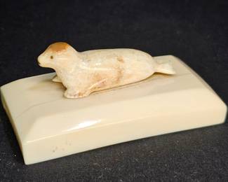 Carved Bone Sea Lion