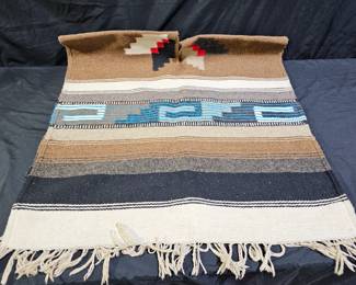 Navaho Woven Blanket Poncho