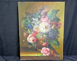 Floral Acrylic Painting by A. Stern