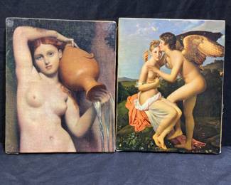 2 Prints on Canvas - Amour et Psyche & The Source