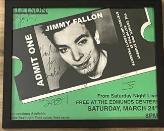 Signed Jimmy Fallon 2001 Show Poster