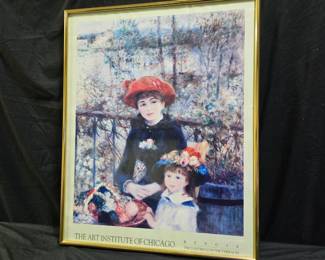 Framed Renoir Poster "Two Sisters on the Terrace"
