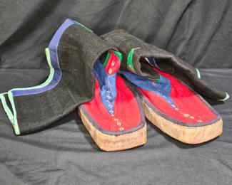 Traditional Tibetan Embroidered Boots
