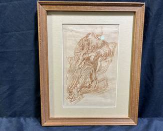 Rembrandt Print "Old Man Sitting in a Chair"
