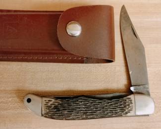 Vintage Schrade-Walden Pocket Knife & Pouch