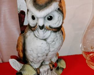 Vintage Flambro Porcelain Owl