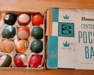 Vintage Brunswick Billiard Balls