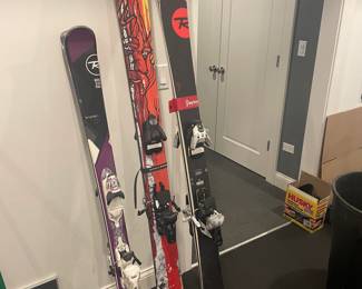 5 pairs of skis for sale including last year's Atomic Bent Chetler's 188 powder ski.