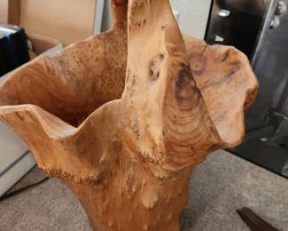 Burl Carved Basket!