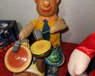 Fred Flintstone waiting for you! Vintage. Battery Operated.