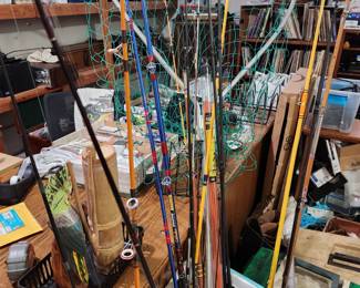 Rods, Reels and Nets - Fishing Gear.