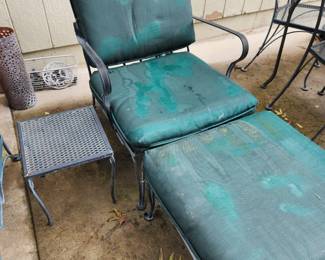 Wrought Iron Ottoman as well!