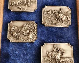 Charles Russell Framed Belt Buckles.