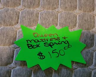 NFM QUEEN MATTRESS AND BOX SPRING $150