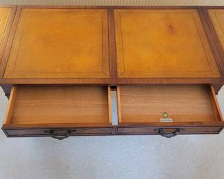 IMPERIAL DROP LEAF LEATHER TOP COFFEE TABLE $60