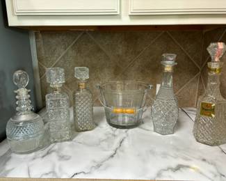 Decanters And Ice Bucket