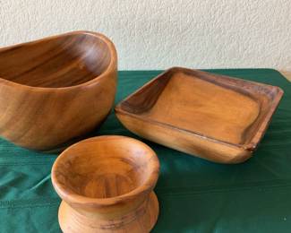 Natural Acacia Wood Serving Bowls And More