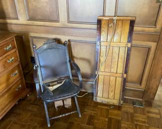 ANTIQUE ROCKER AND SLED