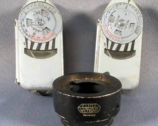 Leitz Leica-Meters Light Meters, Qty 2, Leica VaLoo Aperture Control For Somm F3.5