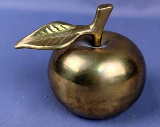 Brass Toned Apple Bell, 3"