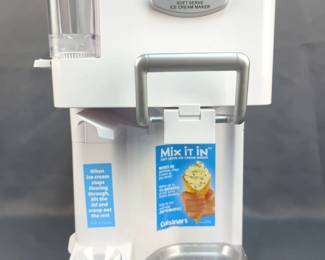 Cuisinart Soft Serve Ice Cream Maker, Model ICE-45, Makes 1.5 Qt Of Ice Cream