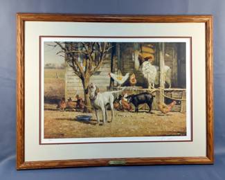 Robert K. Abbett "Neighbors" Framed And Matted Print, Signed By Artist, No. 28/750, Includes COA