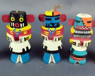 Hopi Native American Kachina Dolls, Qty 5