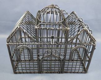 Decorative Metal Birdcage, 8.5" x 9.5" x 5.5"