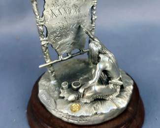Chilmark "Story Teller" Fine Pewter Sculpture By Polland, No. 2206/2500, 3.75", In Original Box