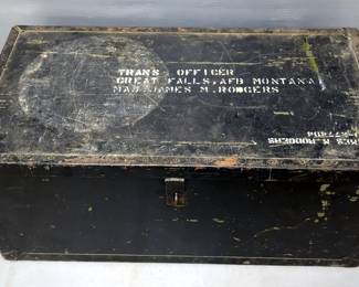 World War II U.S. Air Force Named Officers Trunk, 15" x 34.5" x 18"