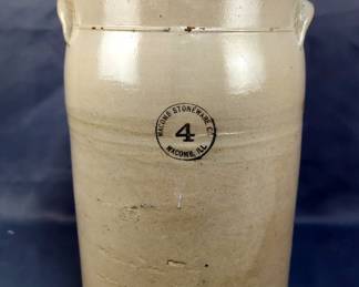 Macomb Stoneware Co. # 4 Butter Crock, 16" x 10"