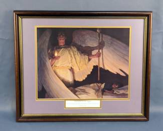 Thomas Blackshear "Watchers In The Night" Framed Matted Under Glass Print, 18" x 21.5"