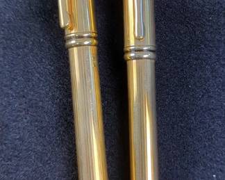 Cross Gold Toned Ballpoint Pen And Mechanical Pencil Set