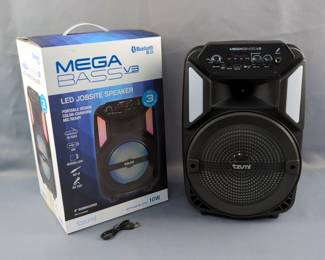 Tzumi Mega Bass V3 Bluetooth LED Jobsite Speaker/Radio In Original Box