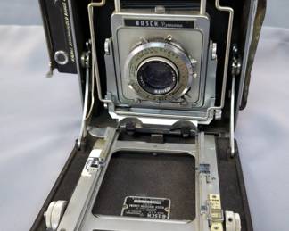 Busch Pressman Graflex 45 Crown Graphic 4x5 Large Format Press Camera/ With Kodak Ektar 127mm f 4.7 Lens