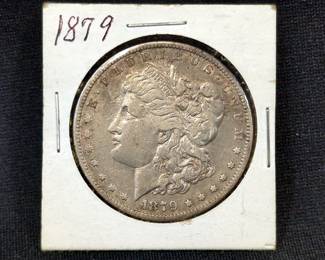 1879 US Morgan Silver Dollar Coin