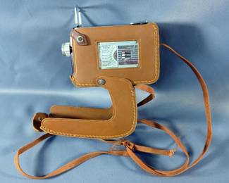 Kodak Brownie 8MM Movie Camera In Leather Carrying Case