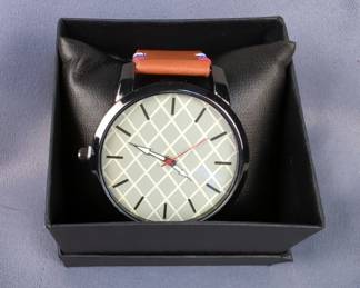 Men's Wristwatch With Quartz Movement And Stainless Steel Back