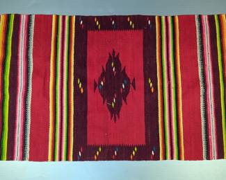 Native American Style Woven Rug, 28" x 48"