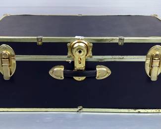 Seward Trunk With Gold Toned Accents, 12.5" x 30" x 15.5"