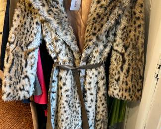 70's faux leopard coat