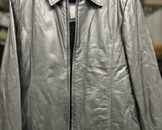 Classic black leather jacket