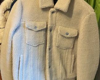 All Saints shearling "jean jacket"
