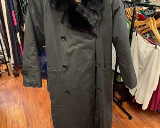 black trench with fur lining