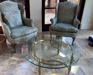 Beautiful wing back set chairs 