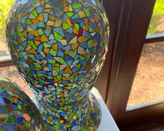 Stain glass lamp shade chandelier 